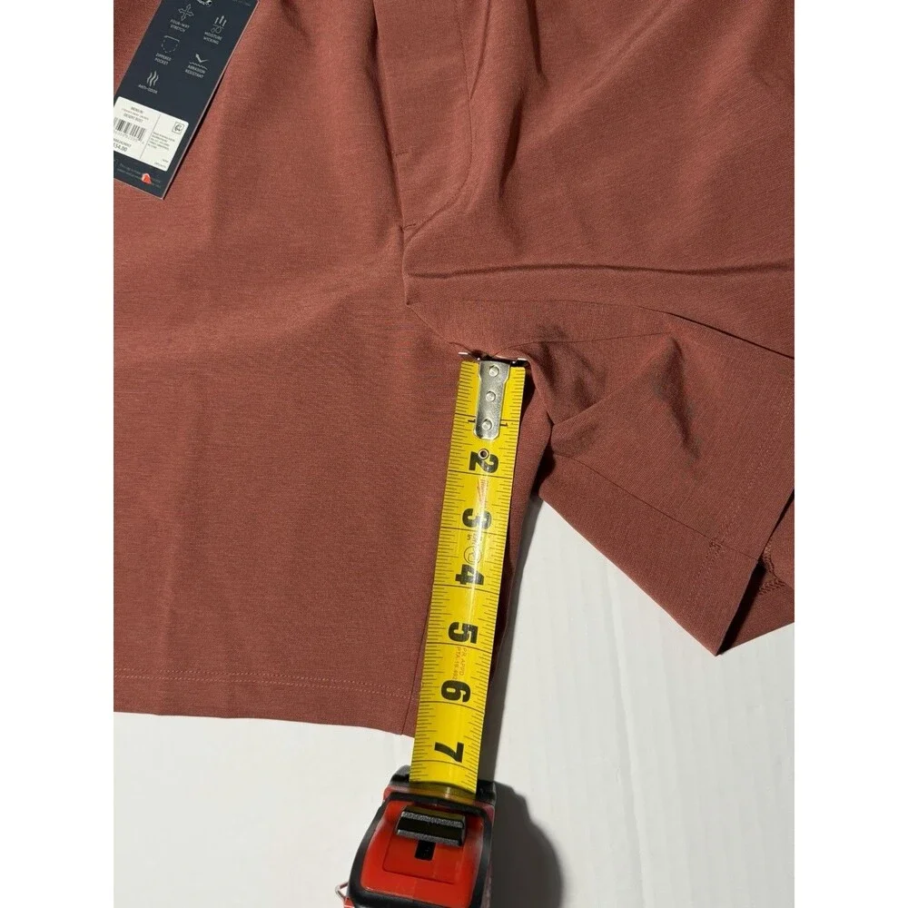 NWT Layer 8 Men’s Elevate Shorts Medium Desert Rust 7” Stretch Performance